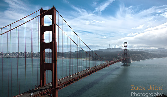 View of the Golden Gate Bridge and San Francisco from Marin Headland