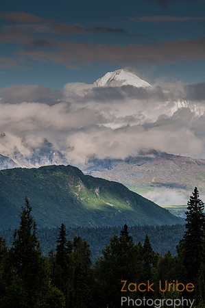 Mt. McKinley, Denali National Park on a cloudy day